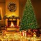 Costway Pre-Lit PVC Christmas Tree 9Ft Hinged 700 LED Lights Green